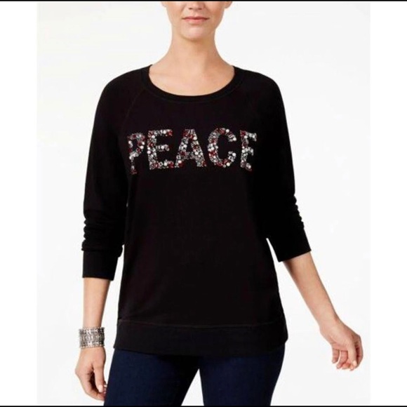 Style & Co. Peace Christmas Holiday Sweater, 3X - Picture 1 of 9